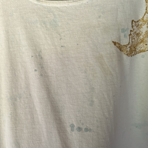 Vintage 80s 90s Celestial Witchy Moon & Stars Cropped Short Sleeve T Shirt L/XL - Picture 6 of 9